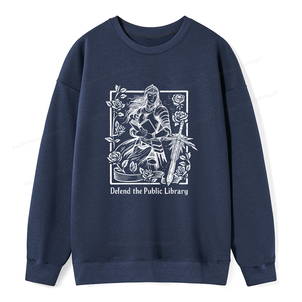 Pagewings Defend The Public Library Unisex Classic Sweatshirt