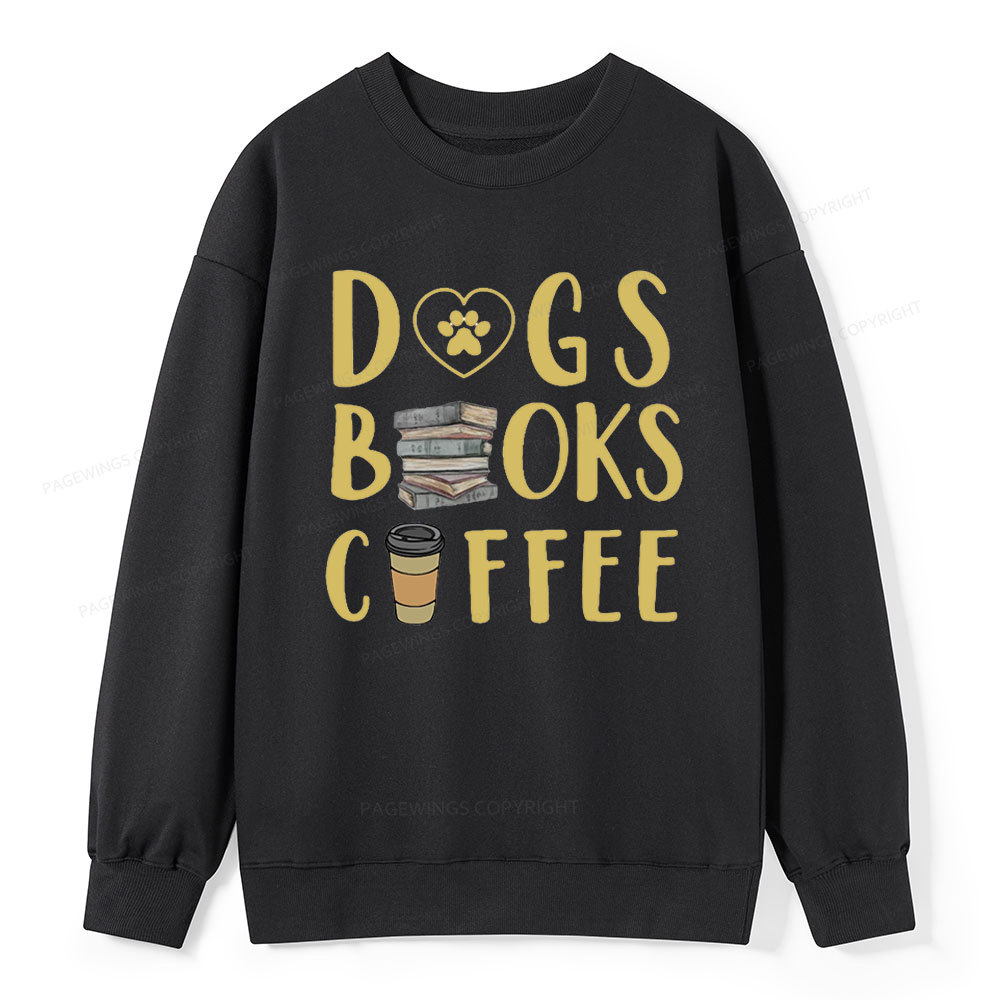 Pagewing Dogs, Books, Coffee Unisex Classic Sweatshirt