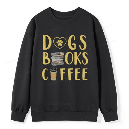 Pagewing Dogs, Books, Coffee Unisex Classic Sweatshirt