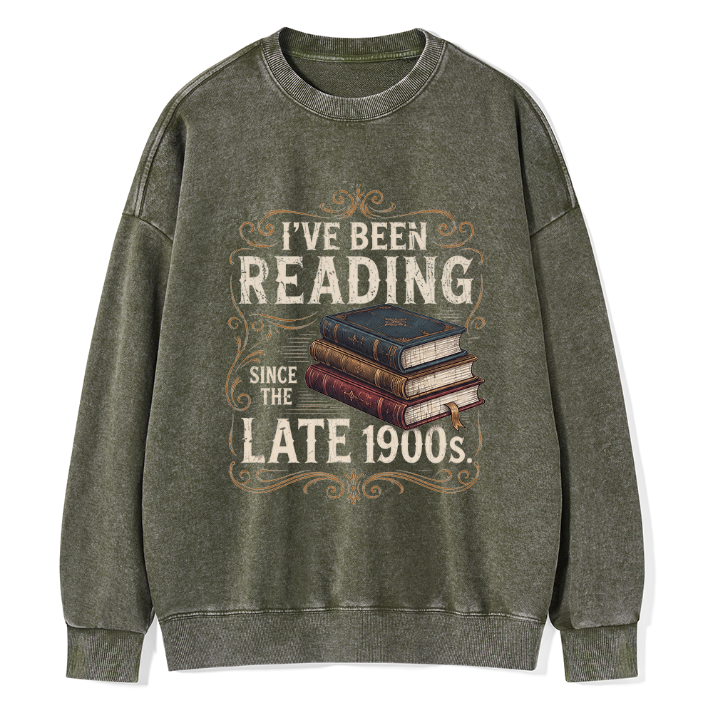 Pagewings Vintage Reading Since Late 1900s Unisex Washed Sweatshirt