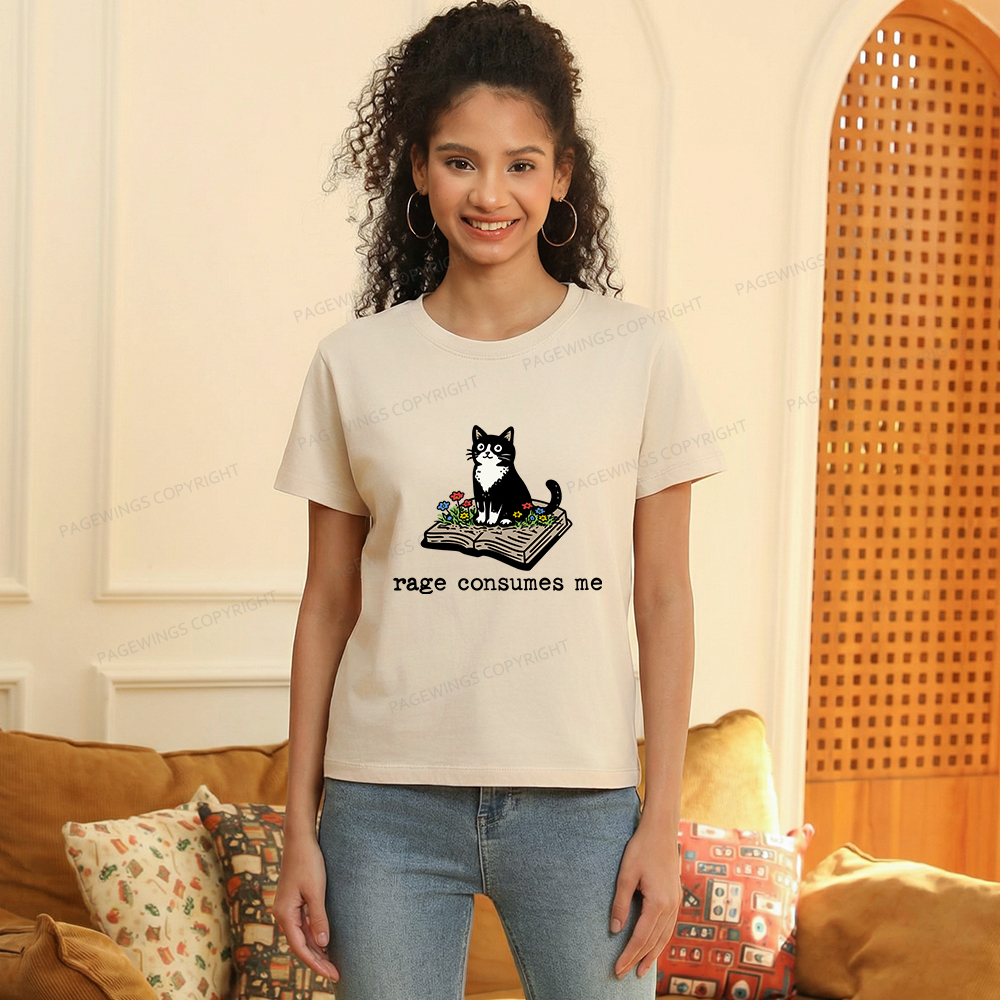 Pagewings Rage Consumes Me Women's Washed T-shirt