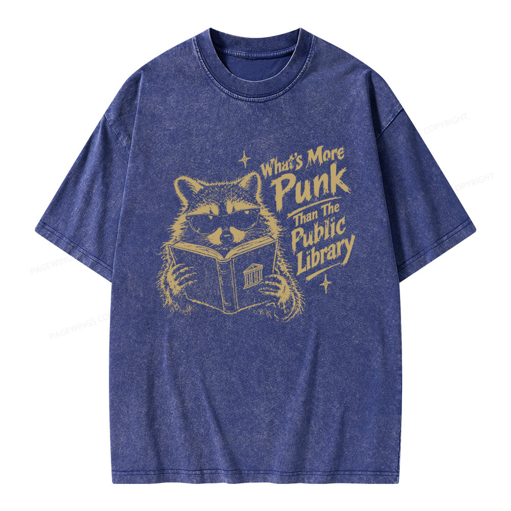 Pagewings What's More Punk Than The Public Library Unisex Washed T-shirt