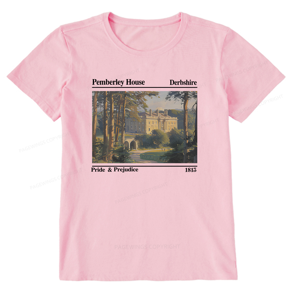 Pagewings Pride and Prejudice Pemberley House Unisex Classic T-shirt