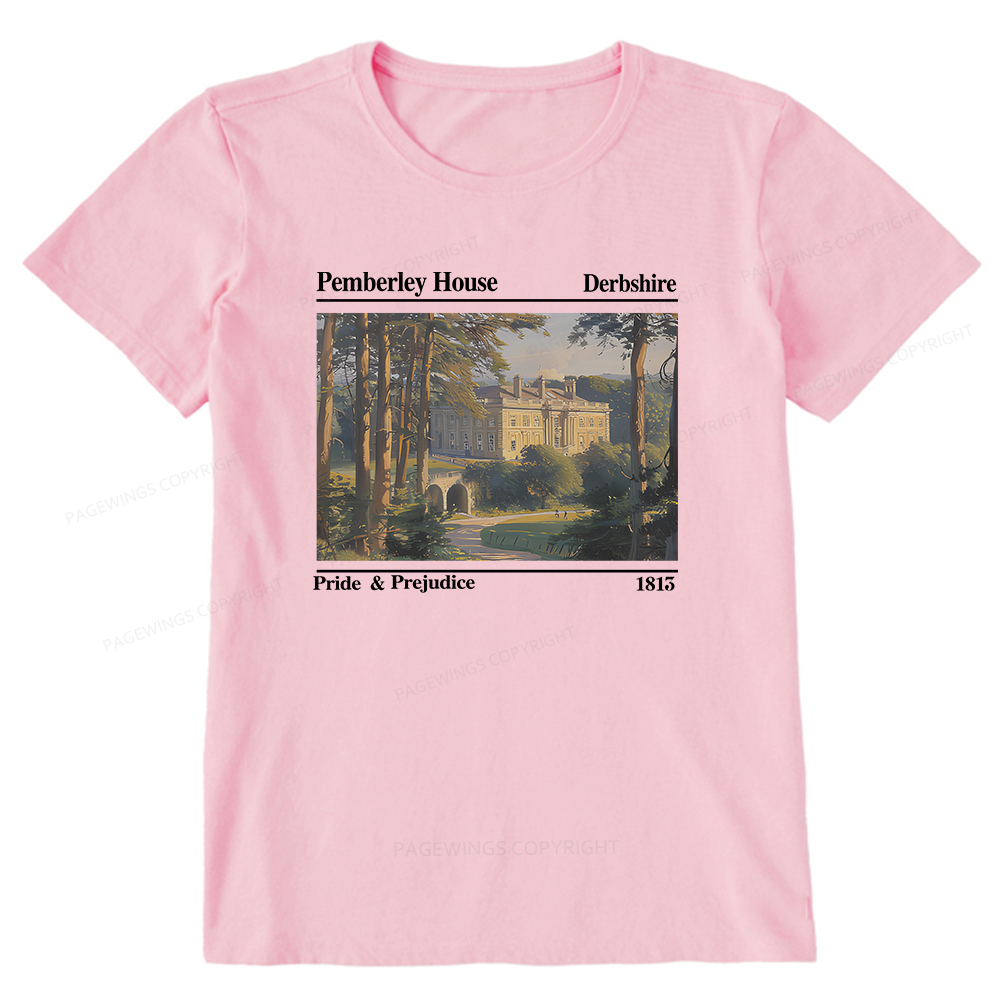 Pagewings Pride and Prejudice Pemberley House Unisex Classic T-shirt