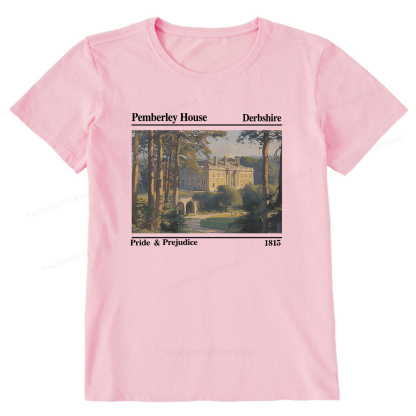 Pagewings Pride and Prejudice Pemberley House Unisex Classic T-shirt