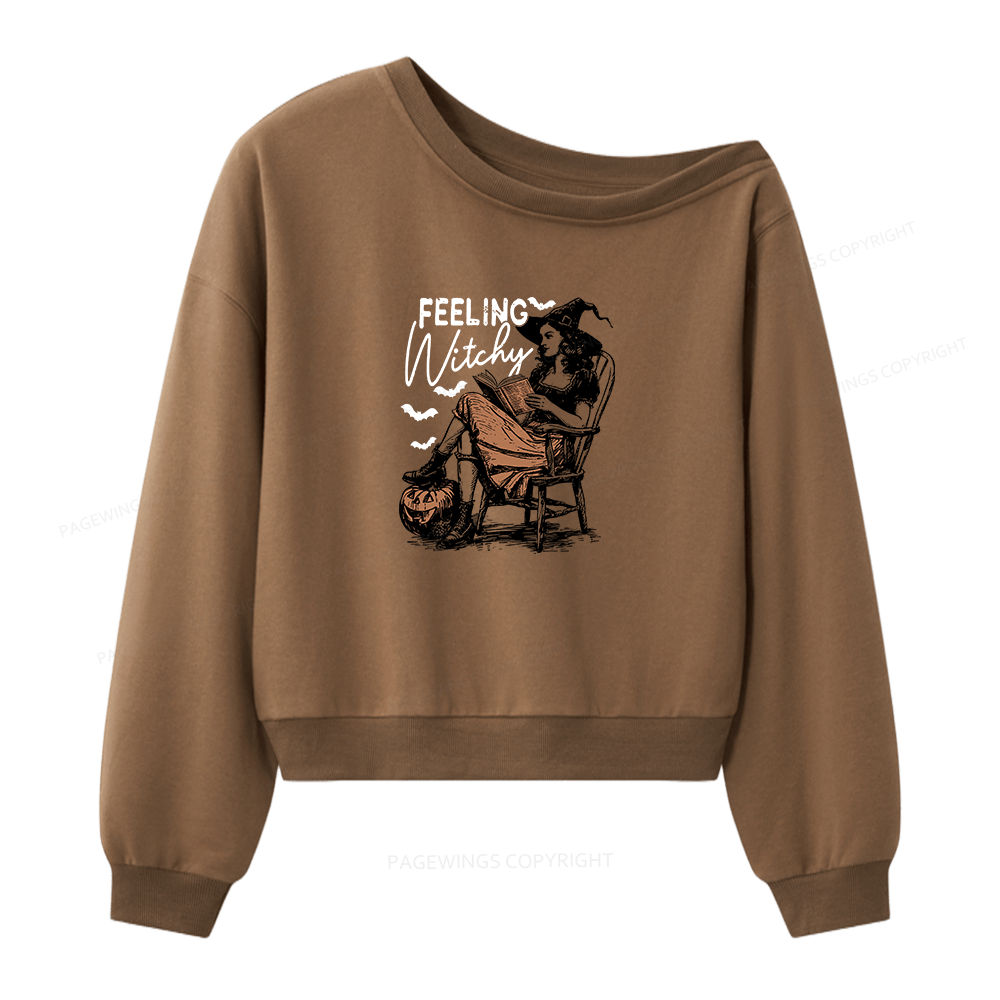 Pagewings Feeling Witchy Women Off Shoulder Sweatshirt