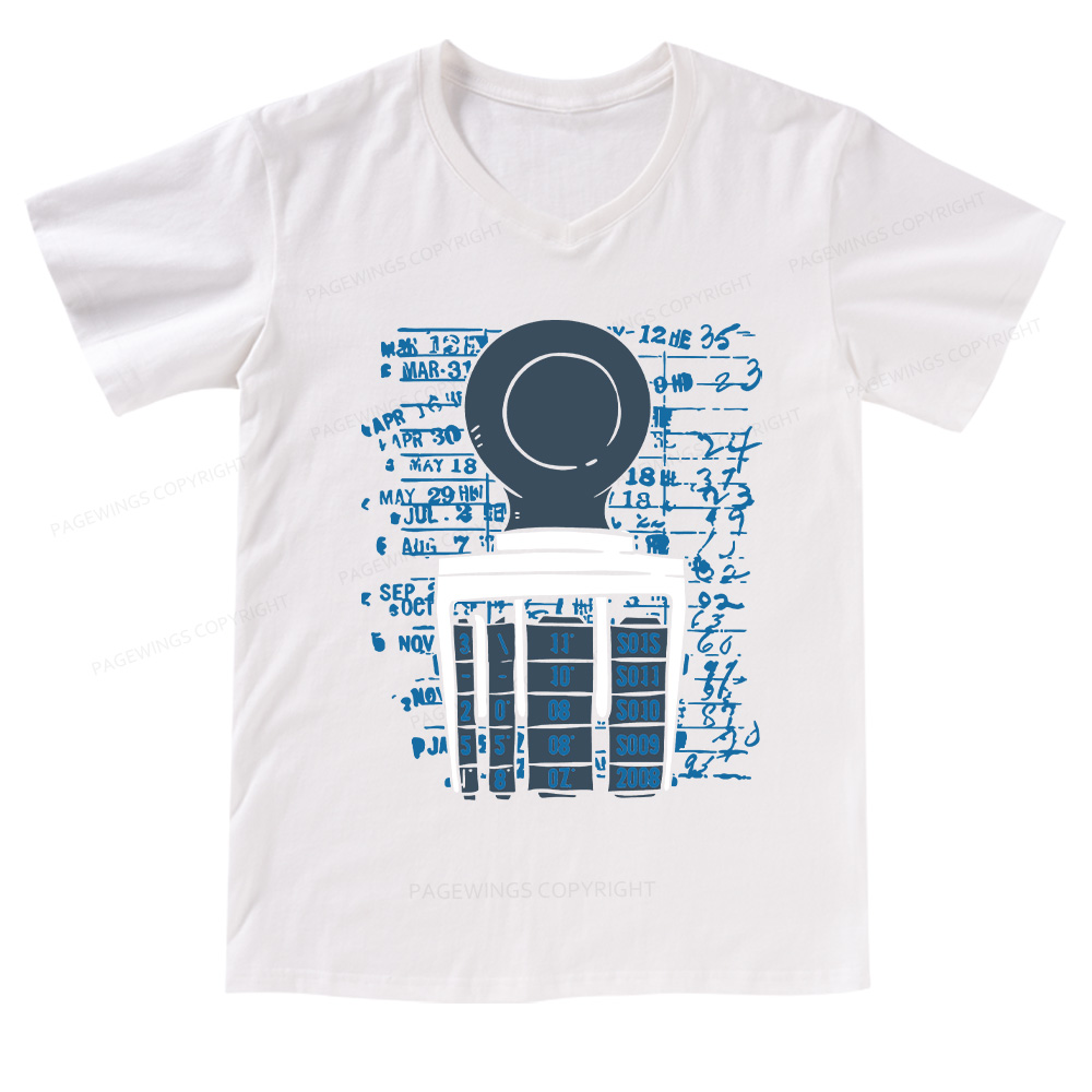 Pagewings Books Library V-neck T-shirt