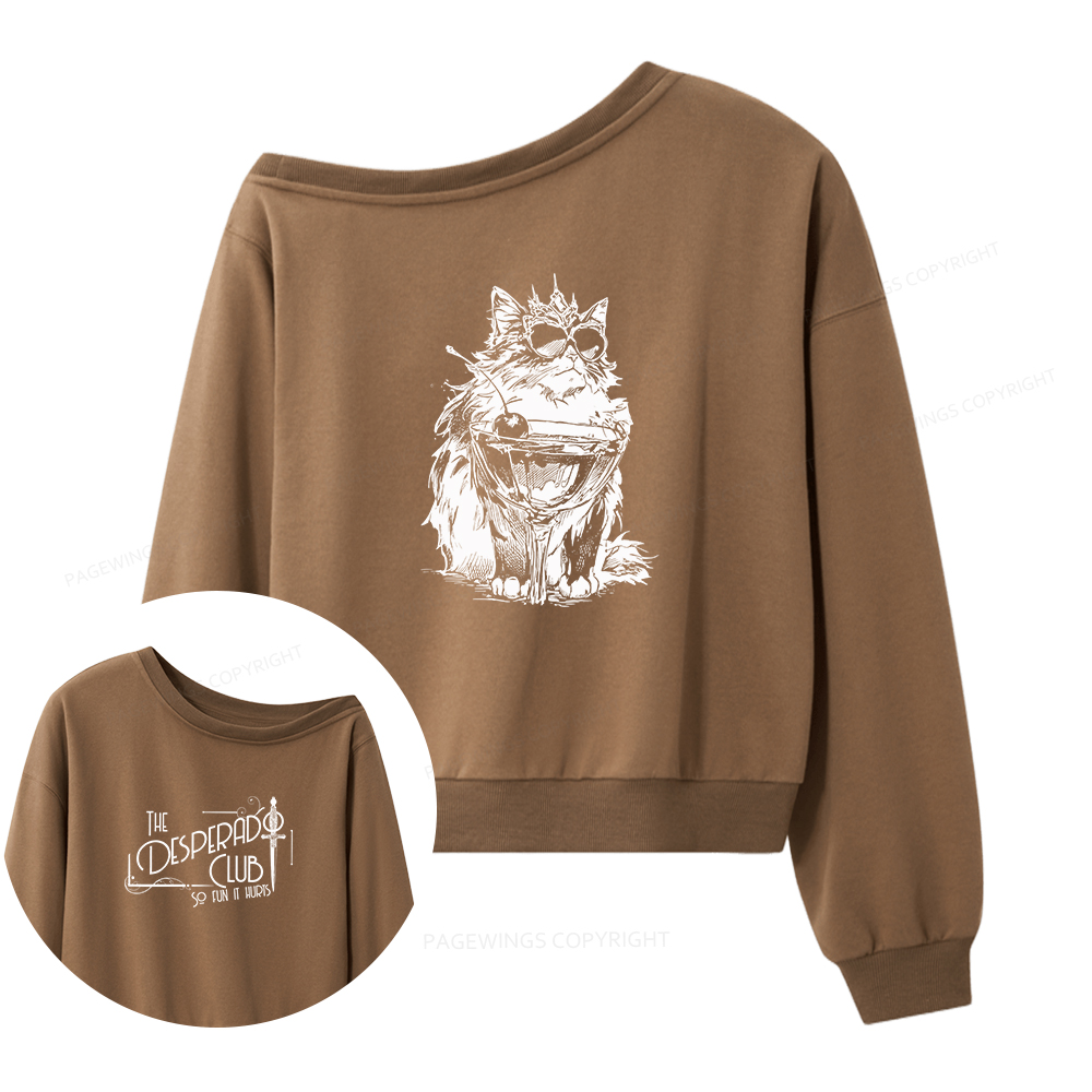 Pagewings The Desperado Club Women Off Shoulder Sweatshirt