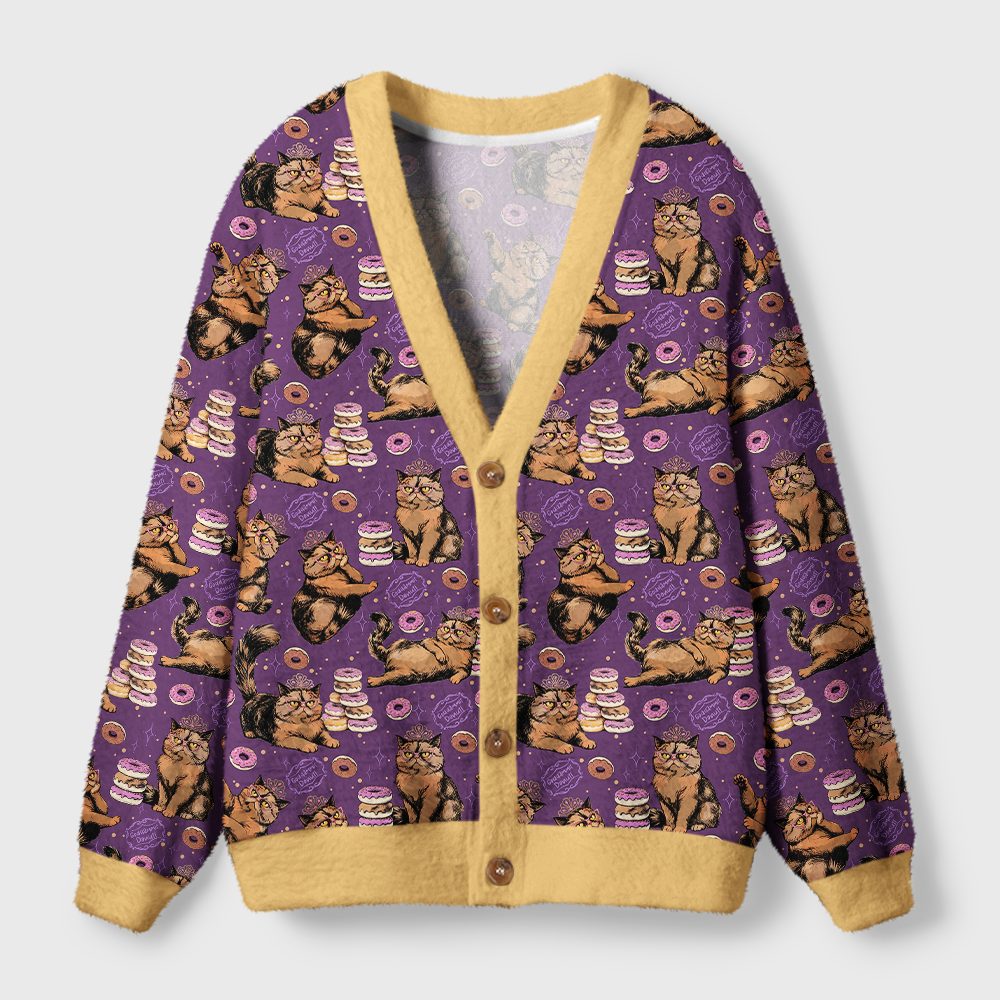 Pagewings God Dammit Donut Light Knit Unisex Cardigan Sweaters