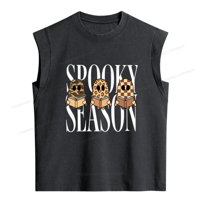 Pagewings Spooky Season Women's Washed Tank Top