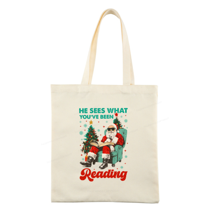 Pagewings Christmas Reading Tote Bag