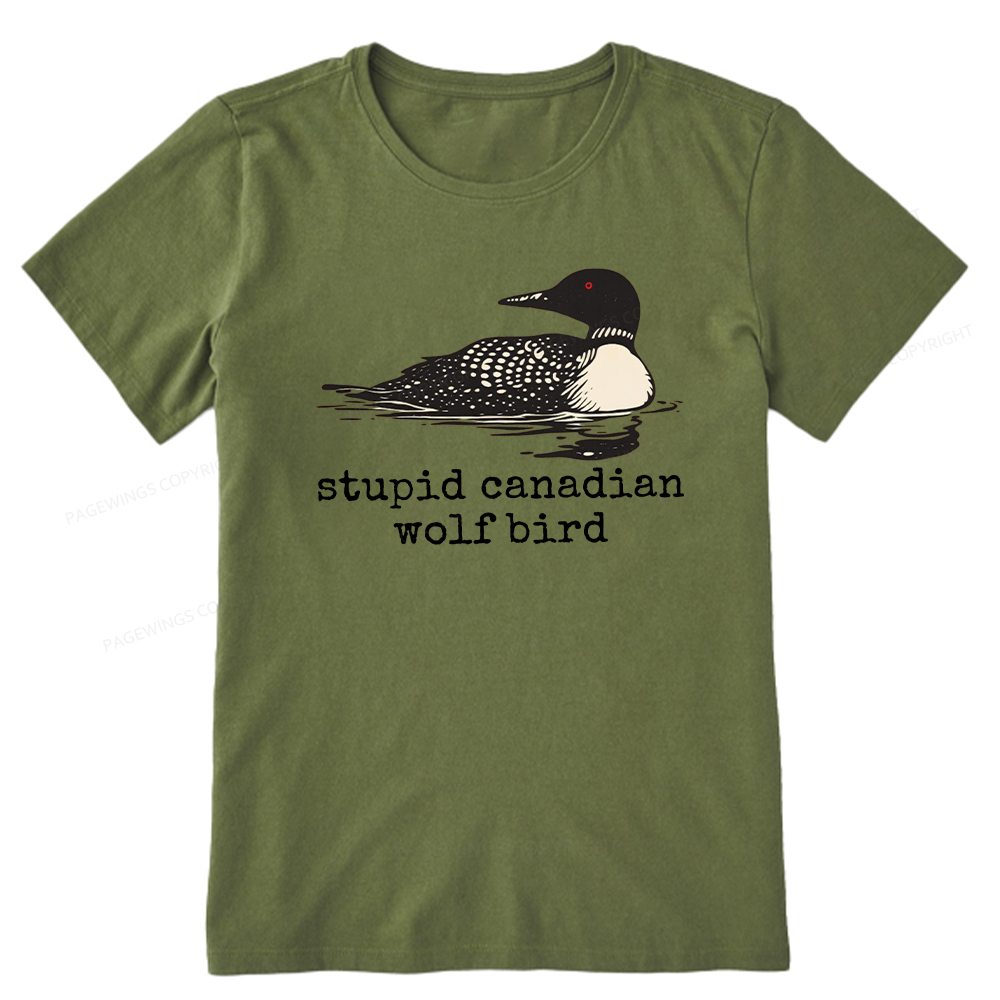 Pagewings Stupid Canadian Wolf Bird Unisex Classic T-shirt