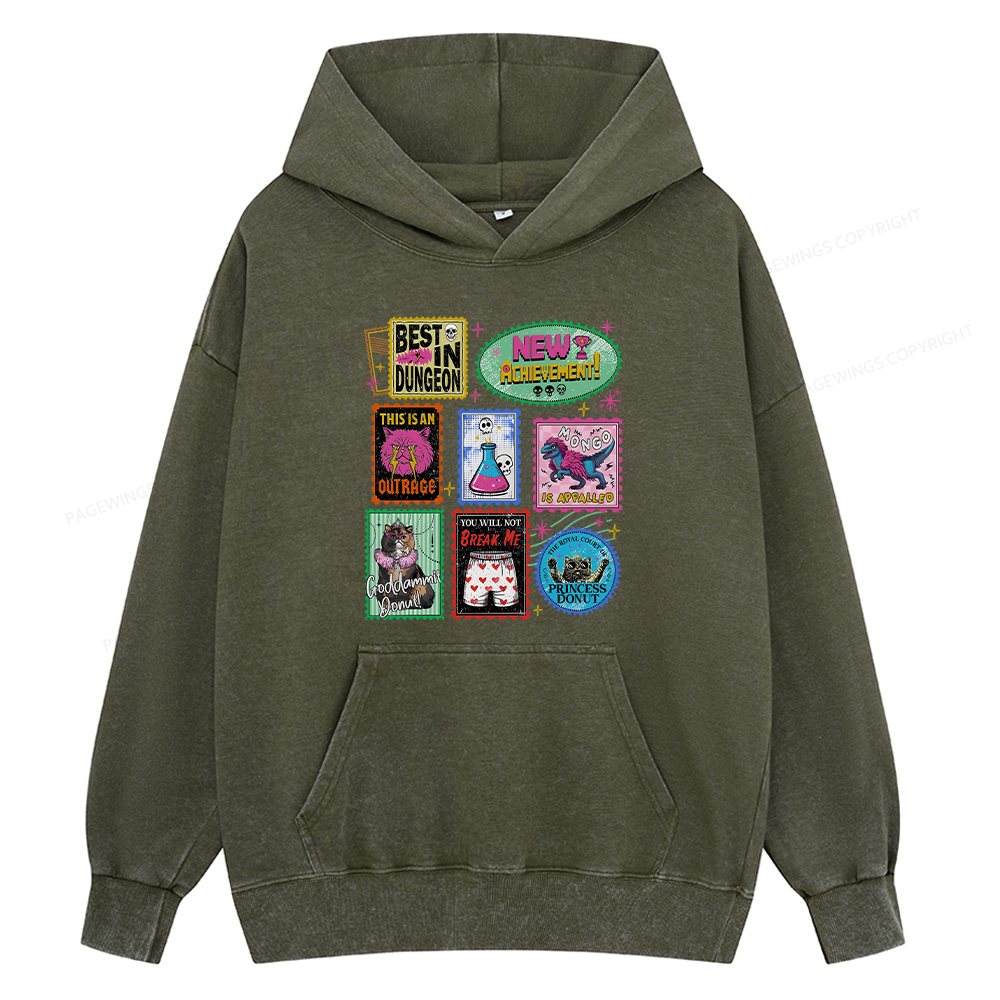 Pagewings New Achievement Unisex Washed Hoodie