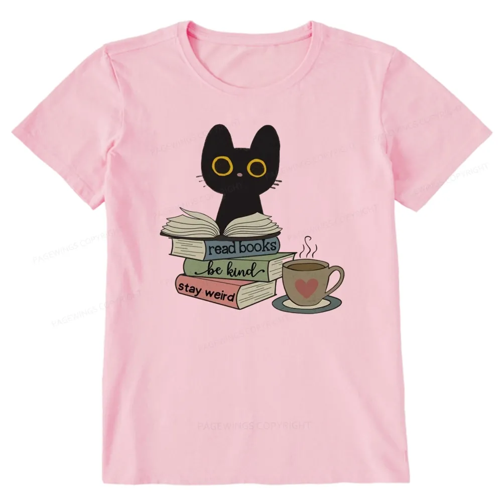 Pagewings Read Books Be Kind Stay Weird Unisex Classic T-shirt