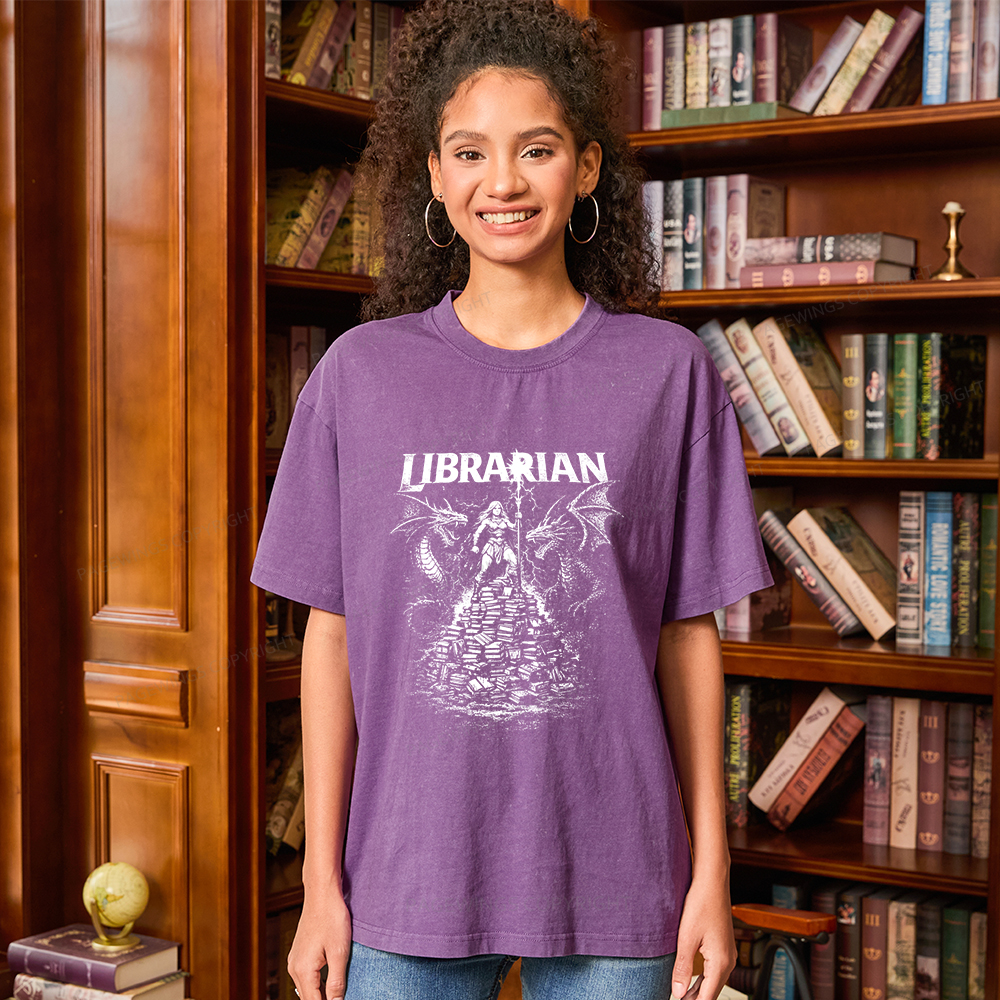 Pagewings Librarian Unisex Washed T-shirt