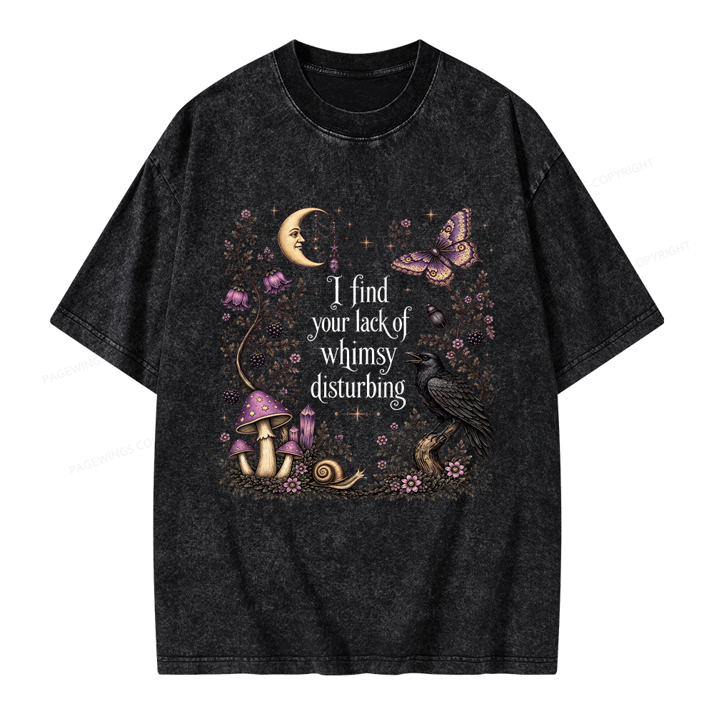 Pagewings Lack of Whimsy Unisex Washed T-shirt