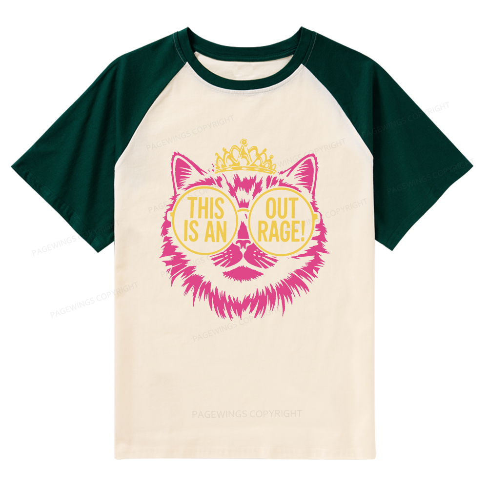 Pagewings This is an Outrage Raglan T-shirt