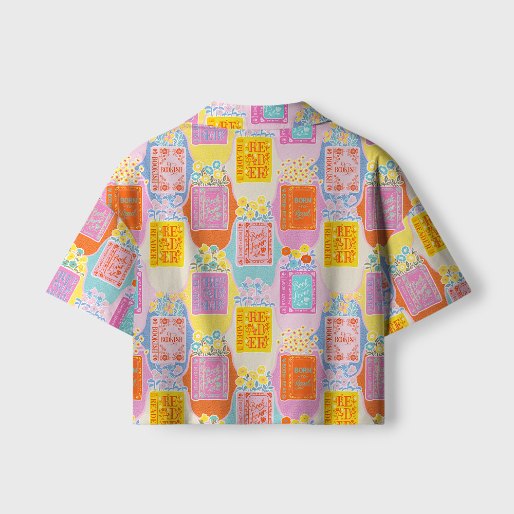 Pagewings Book Lover Women's Camp Shirt