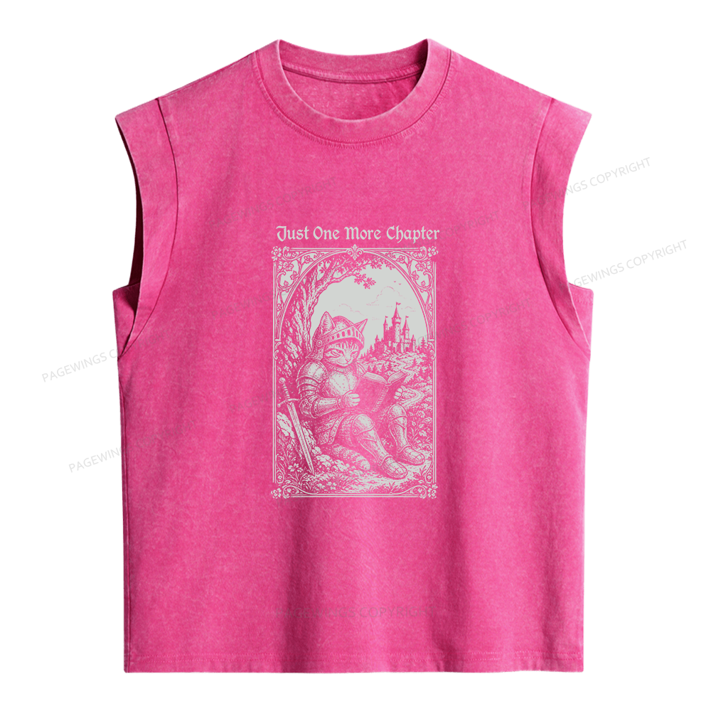 Pagewings Just One More Chapter Women's Washed Tank Top