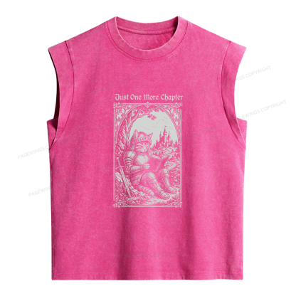 Pagewings Just One More Chapter Women's Washed Tank Top