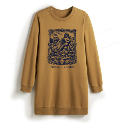 Pagewings Girls Will Be Girls Sweatshirt Dress