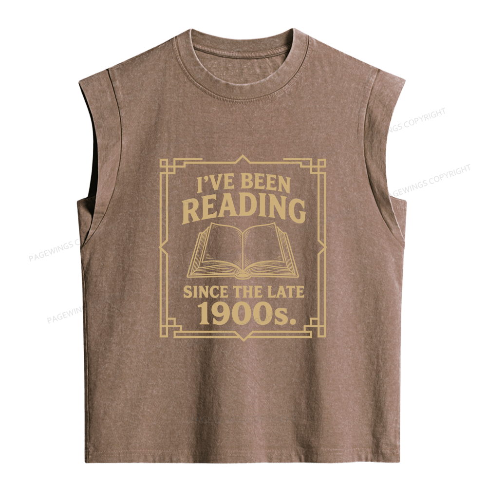 Pagewings I’ve Been Reading Since The Late 1900s Women's Washed Tank Top