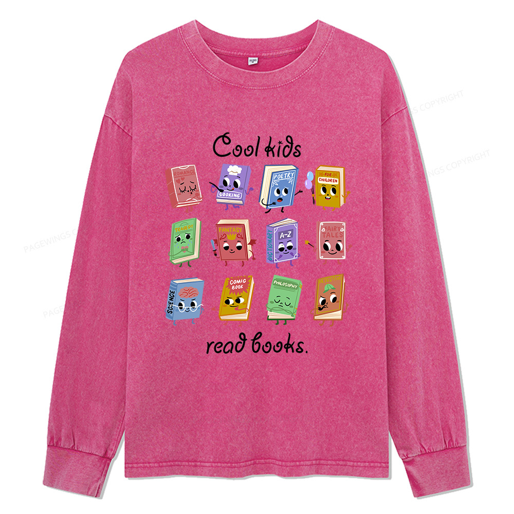 Pagewings What’s More Punk Than The Library Unisex Washed Long Sleeve 