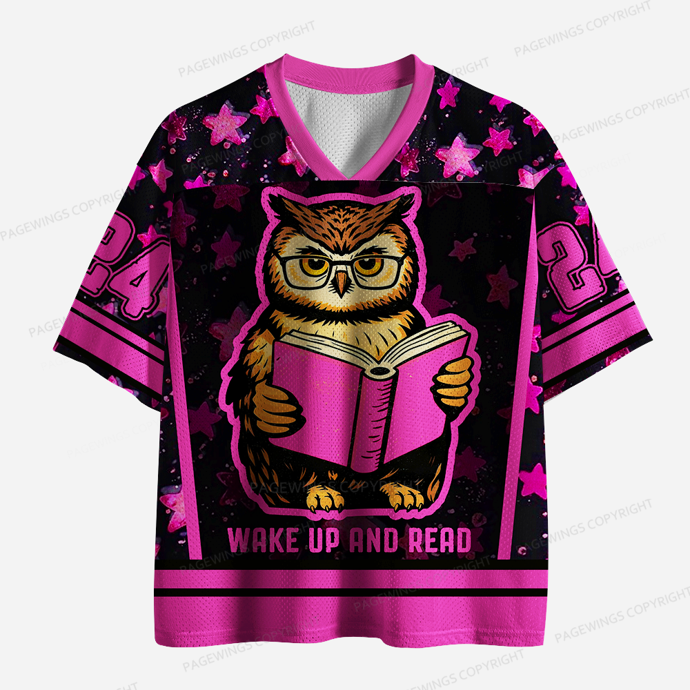 Pagewings Wake Up And Read Unisex Mesh Jersey