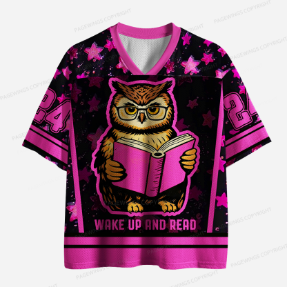 Pagewings Wake Up And Read Unisex Mesh Jersey