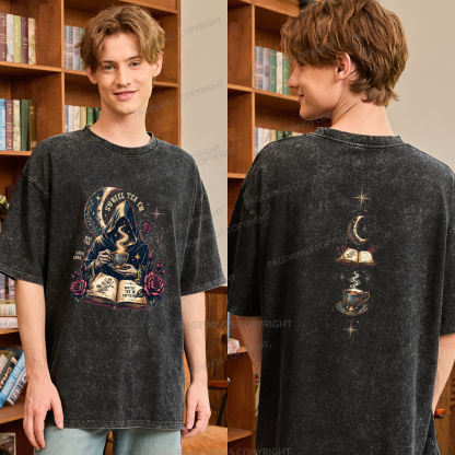 Pagewings Fantasy Reader Unisex Washed T-shirt