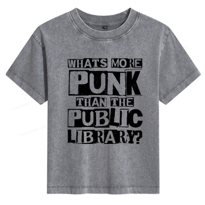 Pagewings What‘s More Punk Than the Public Library Women's Washed T-shirt