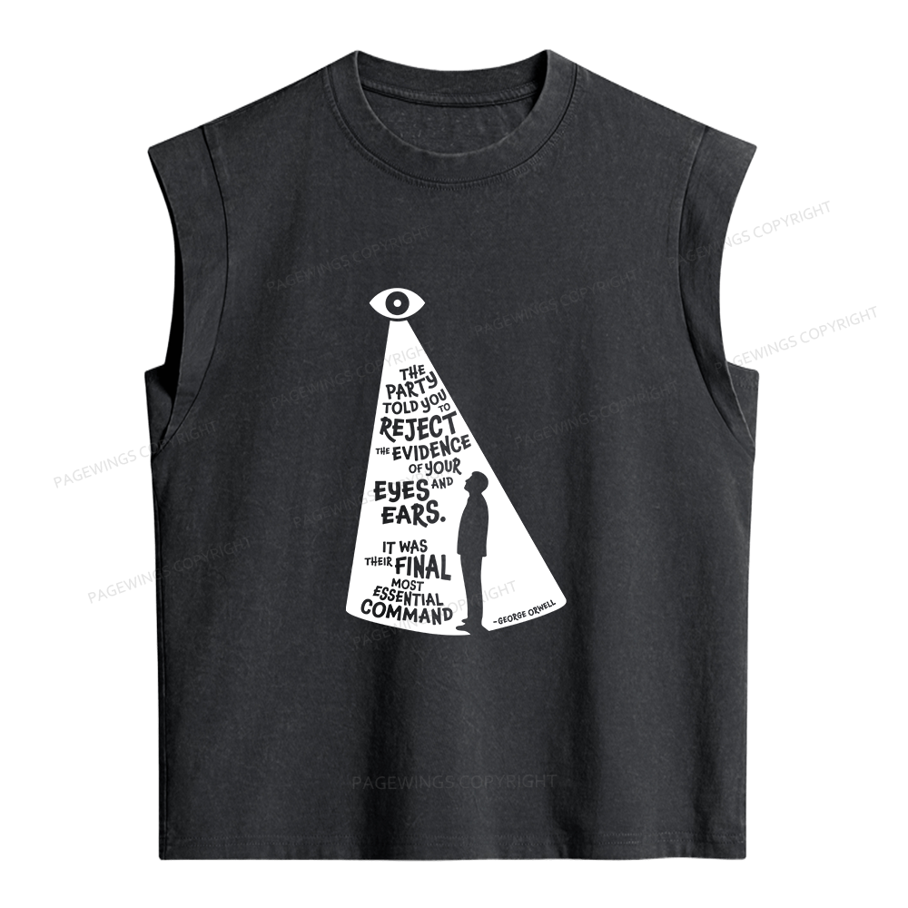 Pagewing The Party Told You Women's Washed Tank Top