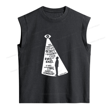 Pagewing The Party Told You Women's Washed Tank Top