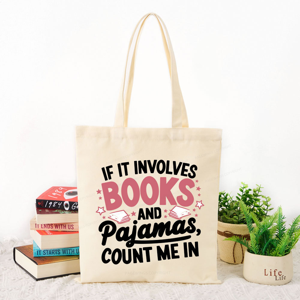 Pagewing Lover Funny Book Reading Tote Bag