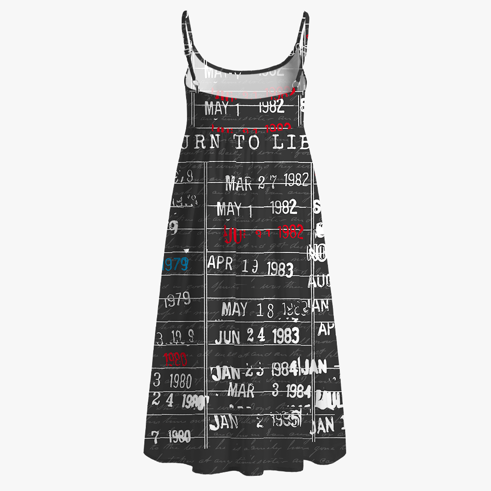 Pagewings When You Have a Library Card Printed Spaghetti Strap Midi Sundress
