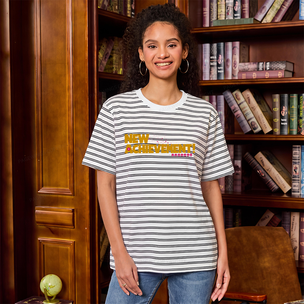 Pagewings New Achievement Unisex Striped T-Shirt