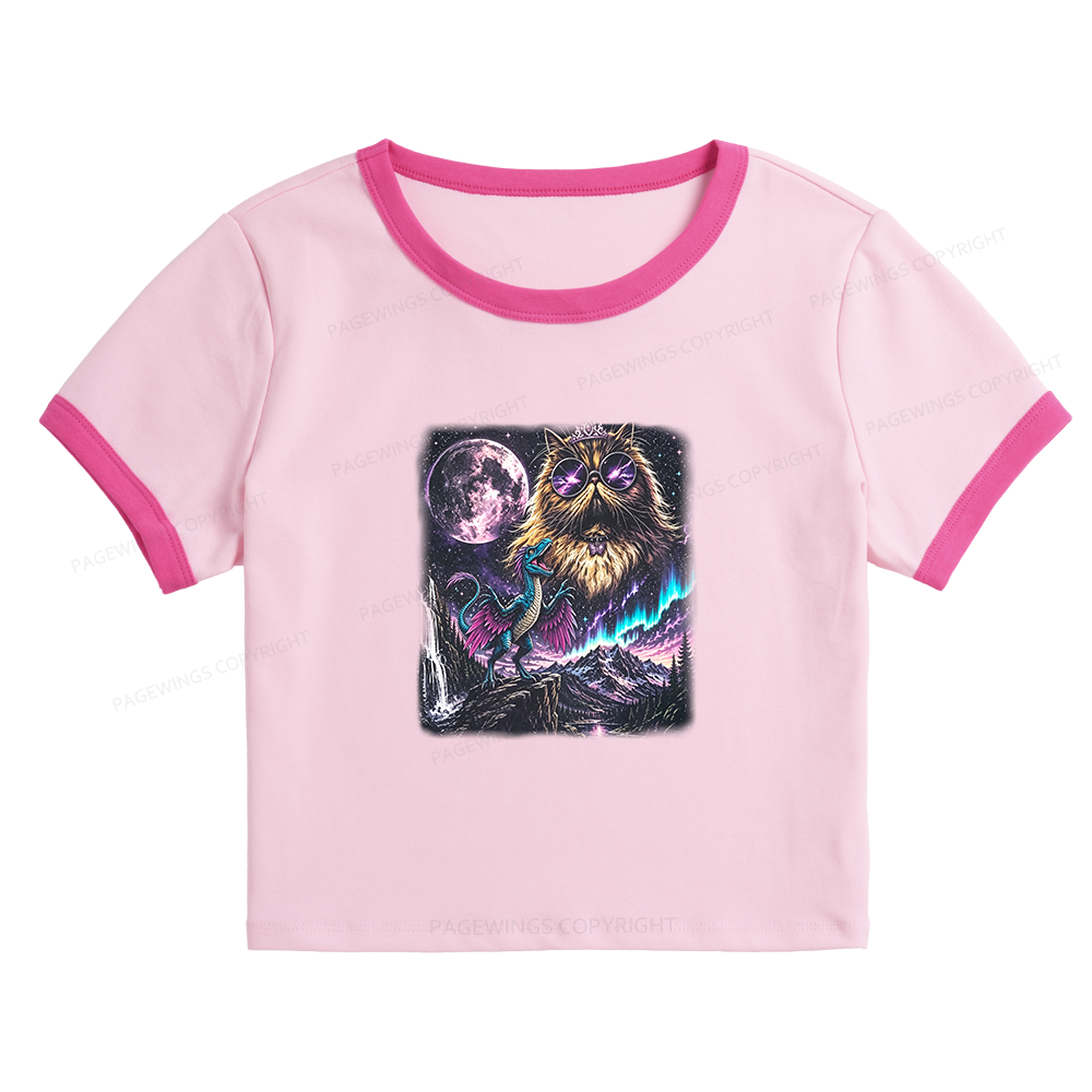 Pagewings Sci Fi Books Lover Baby Tee Cropped Ringer T-Shirt
