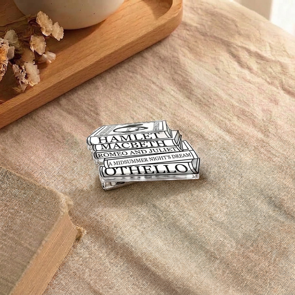 Pagewings Shakespeare Best Books Acrylic Hair Clip