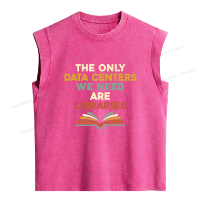 Pagewings The only Data Centers Women's Washed Tank Top