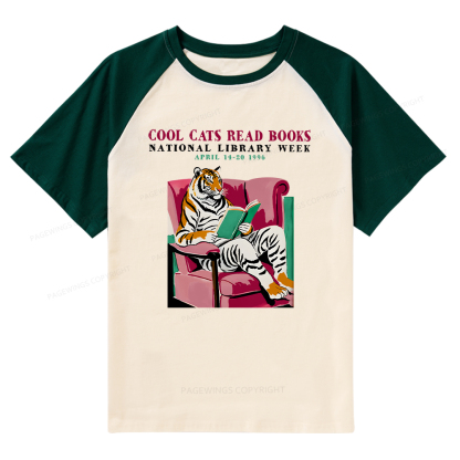 Pagewings Library Week Poster 1996 Raglan T-shirt