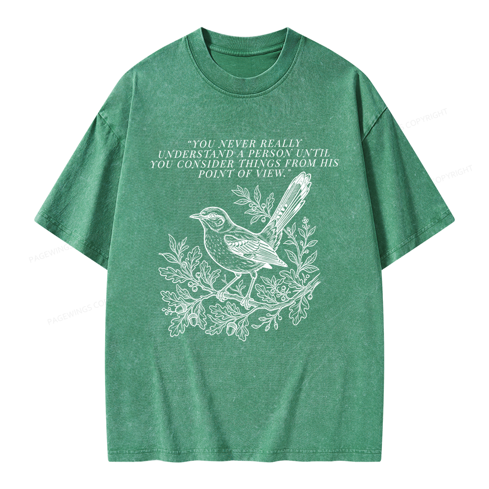 Pagewings Book Quote Unisex Washed T-shirt