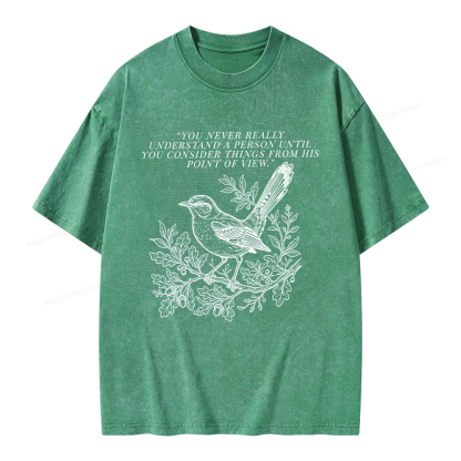 Pagewings Book Quote Unisex Washed T-shirt