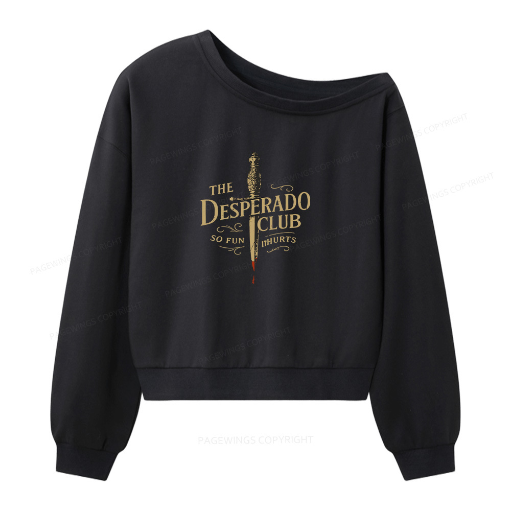 Pagewings Desperado Club Women Off  Shoulder Sweatshirt