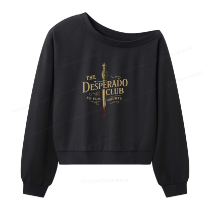 Pagewings Desperado Club Women Off  Shoulder Sweatshirt