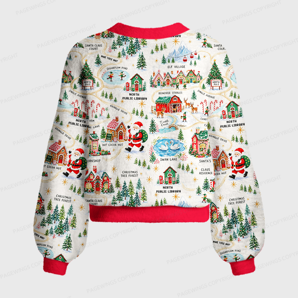 Pagewings Christmas North Pole Women's Cardigan Sweater