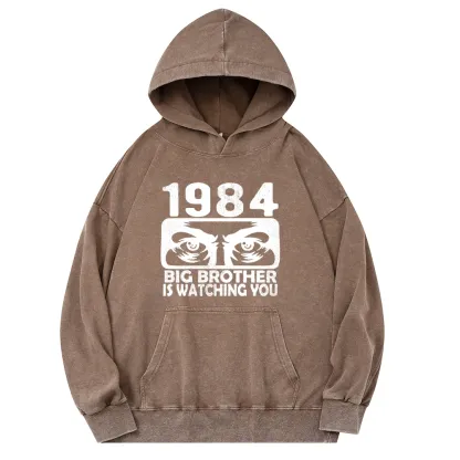 Pagewings Big Brother is Watching You Unisex Washed Hoodie