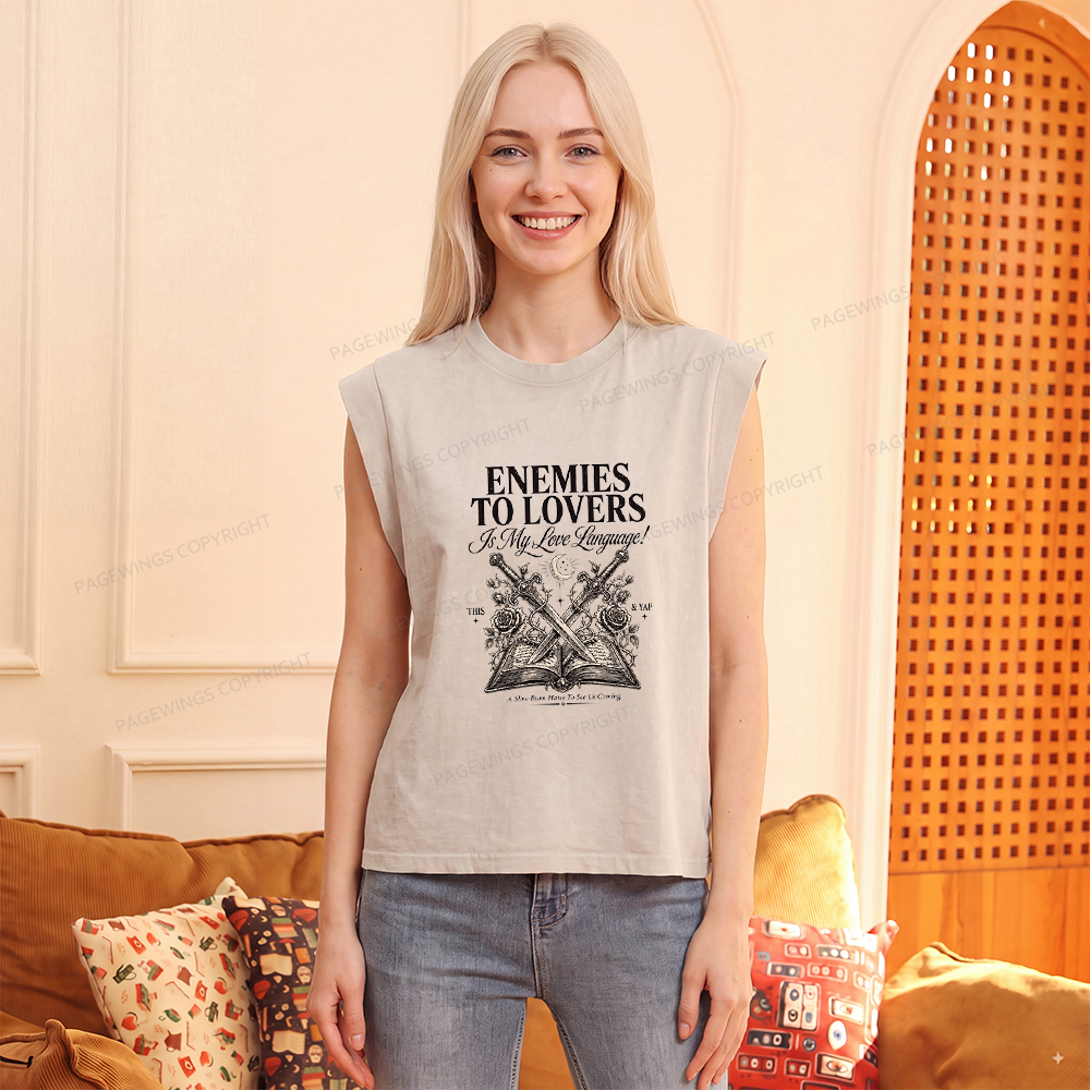 Pagewings Enemies to Lovers Women's Washed Tank Top