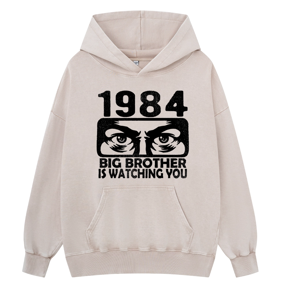 Pagewings Big Brother is Watching You Unisex Washed Hoodie