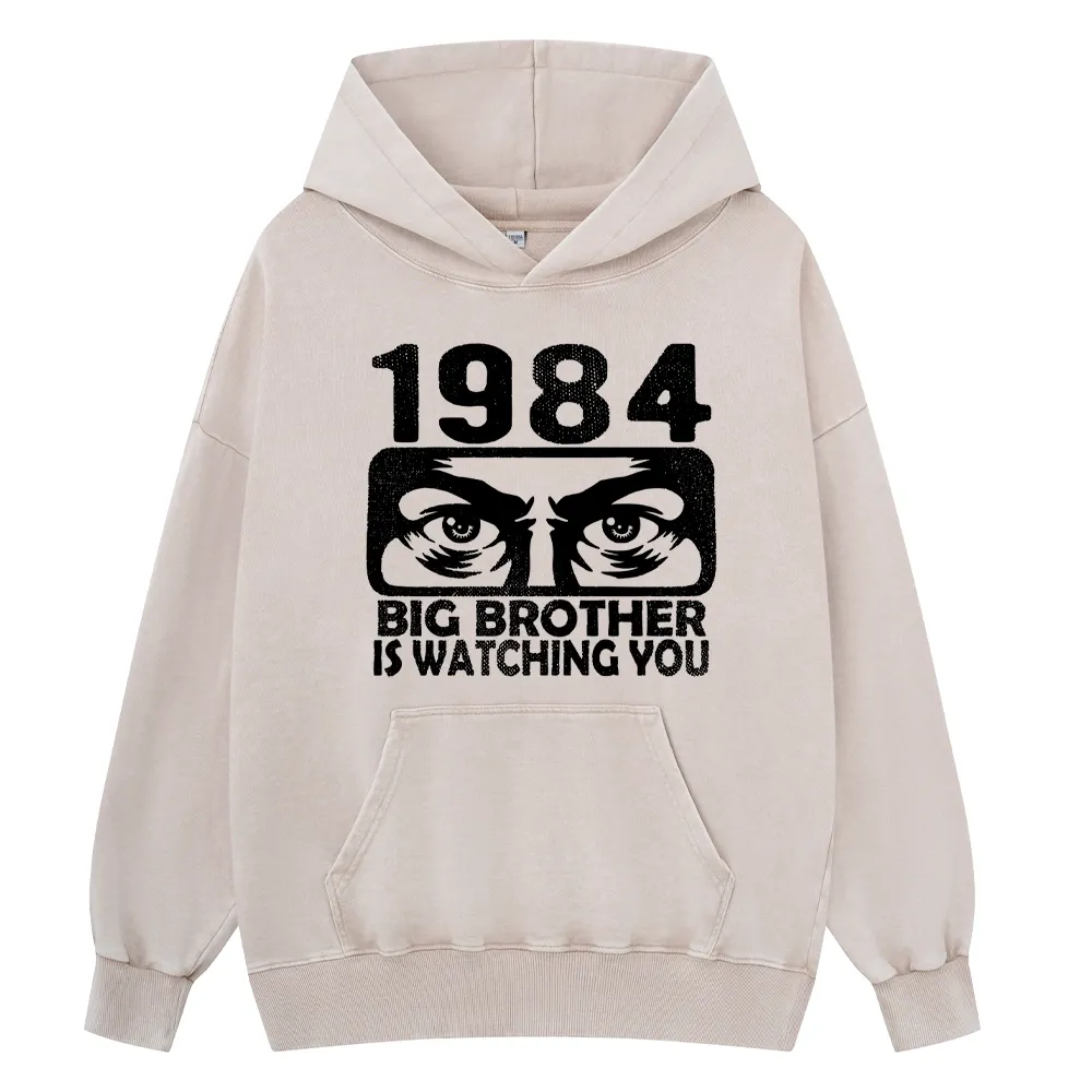 Pagewings Big Brother is Watching You Unisex Washed Hoodie