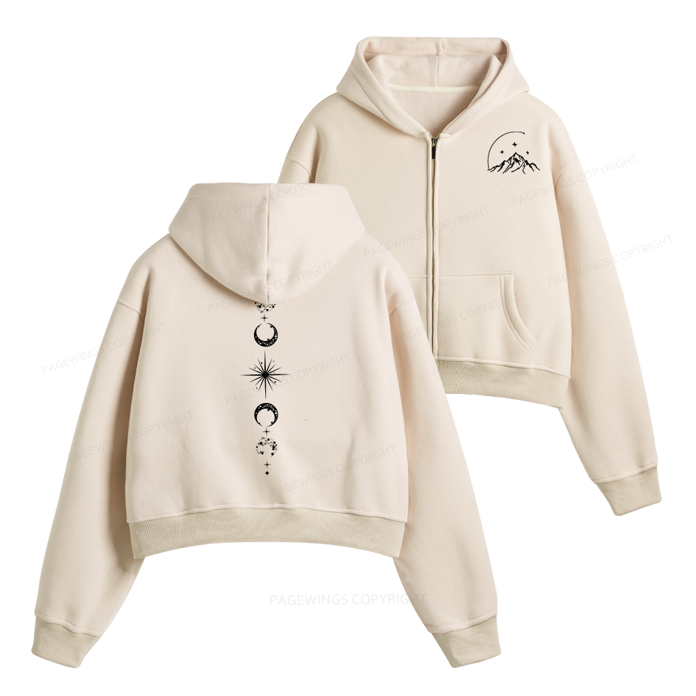 Pagewings Hello Feyre Darling Fleece Zip-Up Hoodie